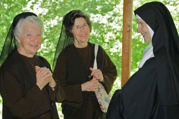 Mother Maria with Franciscans